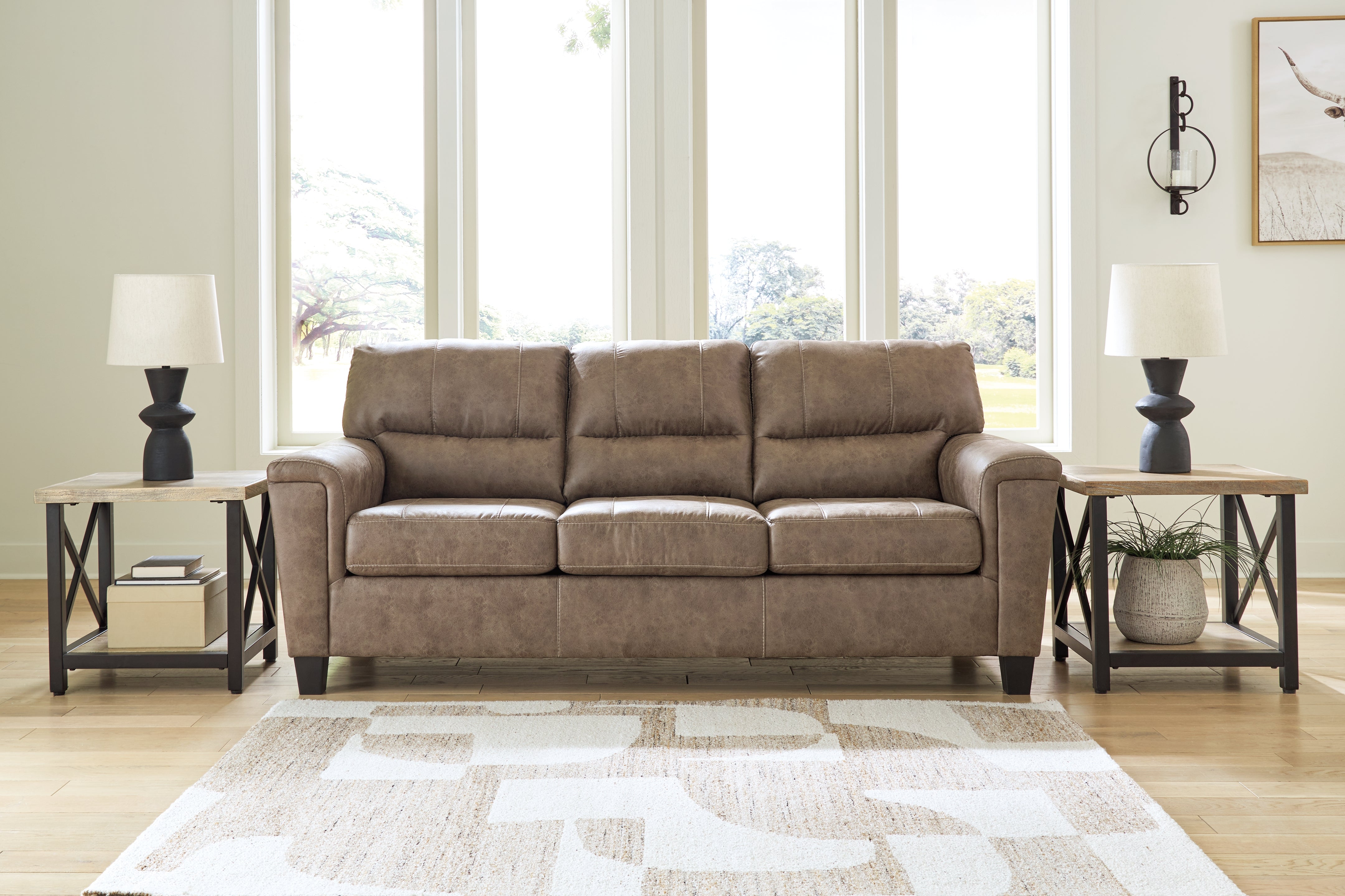 Hoover Furniture Outlet - Ashley Furniture - Navi Sofa - Sofa / Fossil - 9400438
