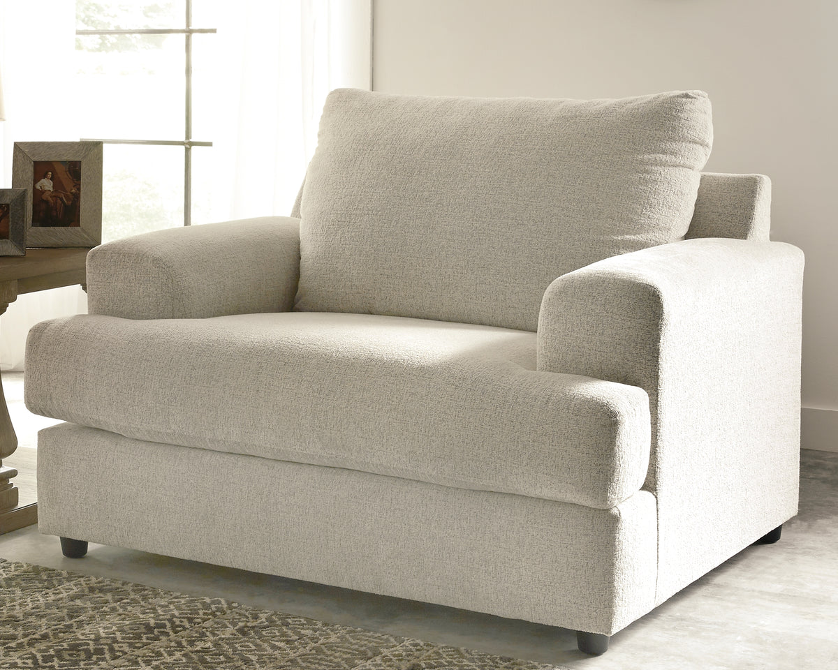 Hoover Furniture Outlet - Ashley Furniture - Soletren Oversized Chair - Chair and a Half / Stone - 9510423