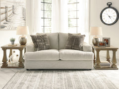 Hoover Furniture Outlet - Ashley Furniture - Soletren Loveseat - Loveseat / Stone - 9510435