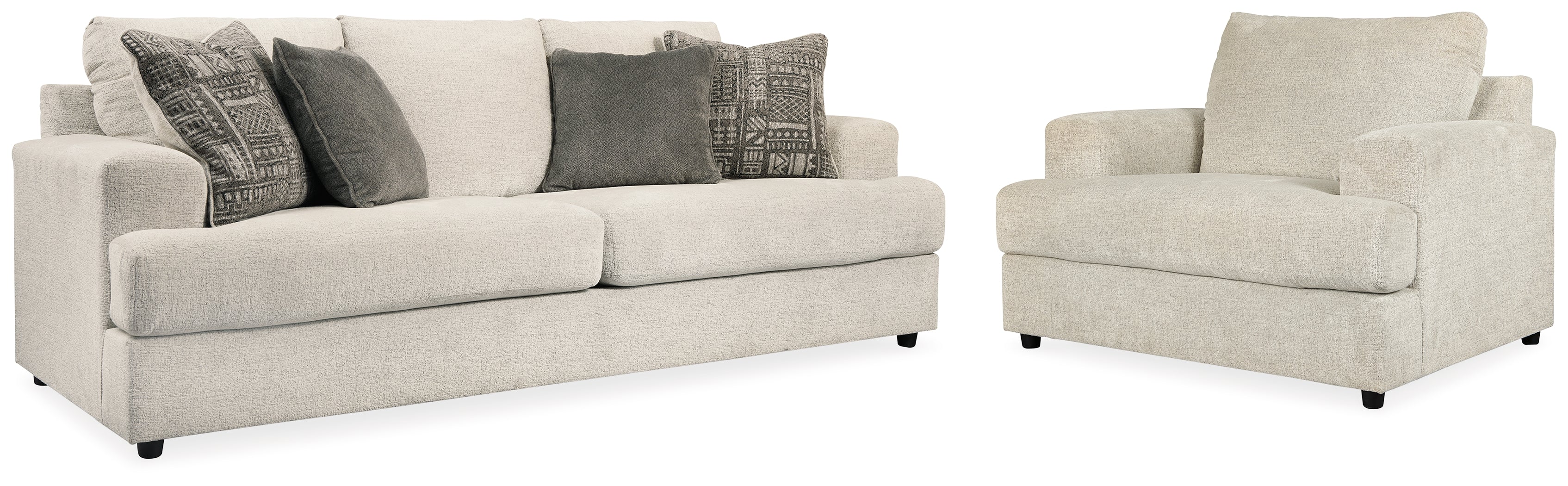 Hoover Furniture Outlet - Ashley Furniture - Soletren Sofa and Oversized Chair - Sofa and Oversized Chair - 95104U8