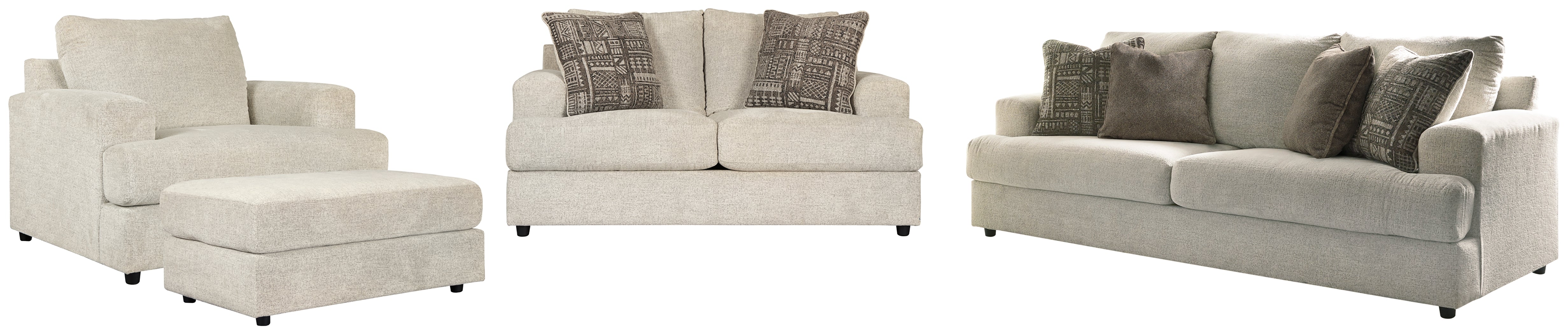 Hoover Furniture Outlet - Ashley Furniture - Soletren Sofa, Loveseat, Oversized Chair and Ottoman - Sofa, Loveseat, Oversized Chair and Ottoman - 95104U11