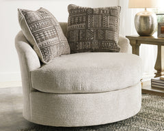 Hoover Furniture Outlet - Ashley Furniture - Soletren Accent Chair - Swivel Accent Chair / Stone - 9510444