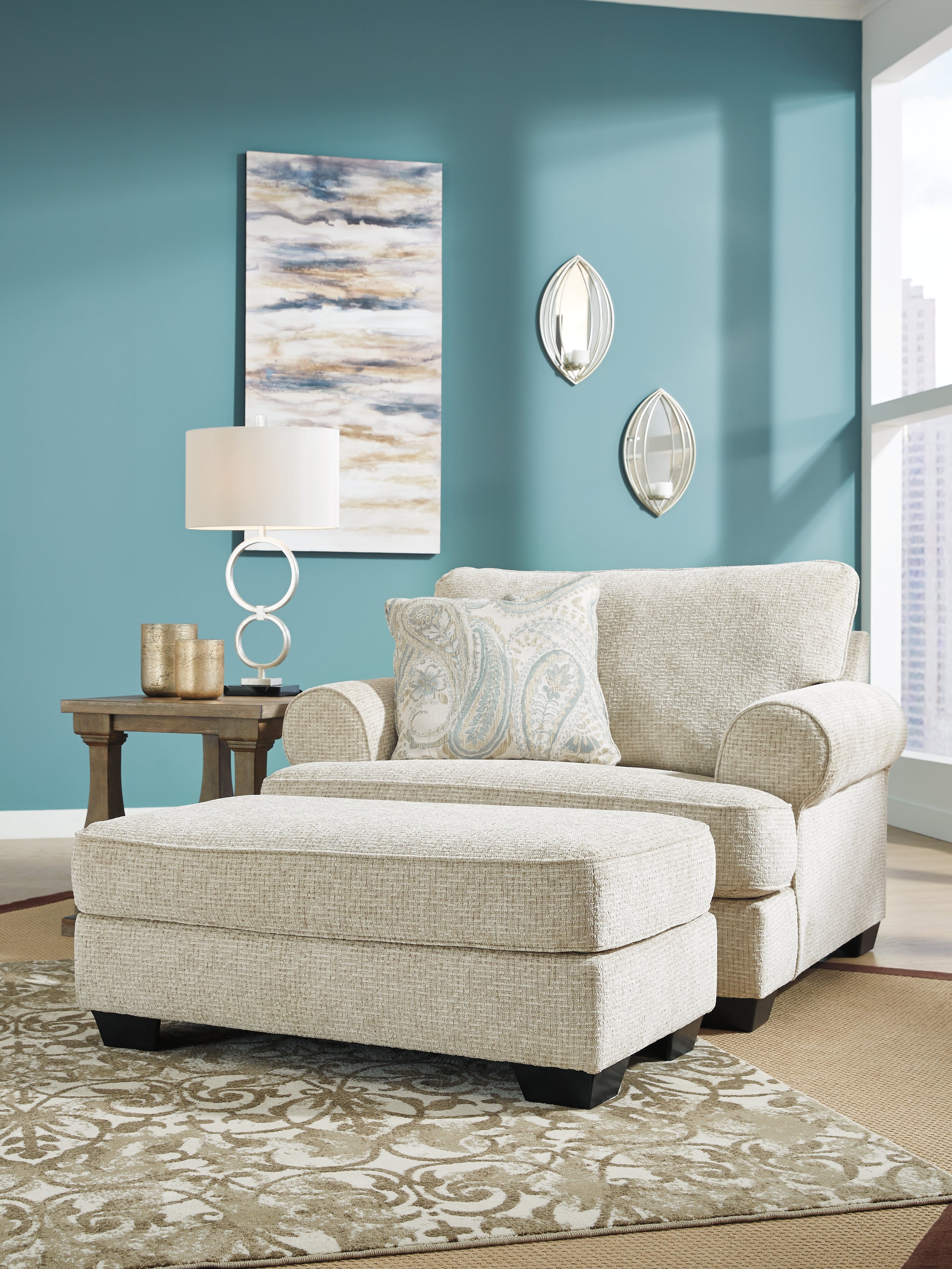 Hoover Furniture Outlet - Ashley Furniture - Monaghan Oversized Chair and Ottoman - Oversized Chair and Ottoman - 96205U1