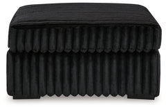 Midnight-Madness 2-Piece Sectional and Oversized Accent Ottoman