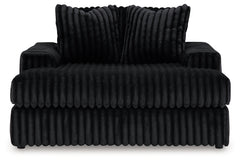 Hoover Furniture Outlet - Ashley Furniture - Midnight-Madness Super Chaise and Oversized Chaise - Super Chaise and Oversized Chaise / Onyx - 98103U12