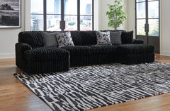 Hoover Furniture Outlet - Ashley Furniture - Midnight-Madness 3-Piece Sectional with Chaise - RAF 3-Piece Sectional with Chaise - 98103S5