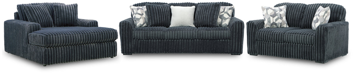 Hoover Furniture Outlet - Ashley Furniture - Midnight-Madness Sofa, Loveseat and Oversized Chaise - Sofa, Loveseat and Oversized Chaise - 98105U2
