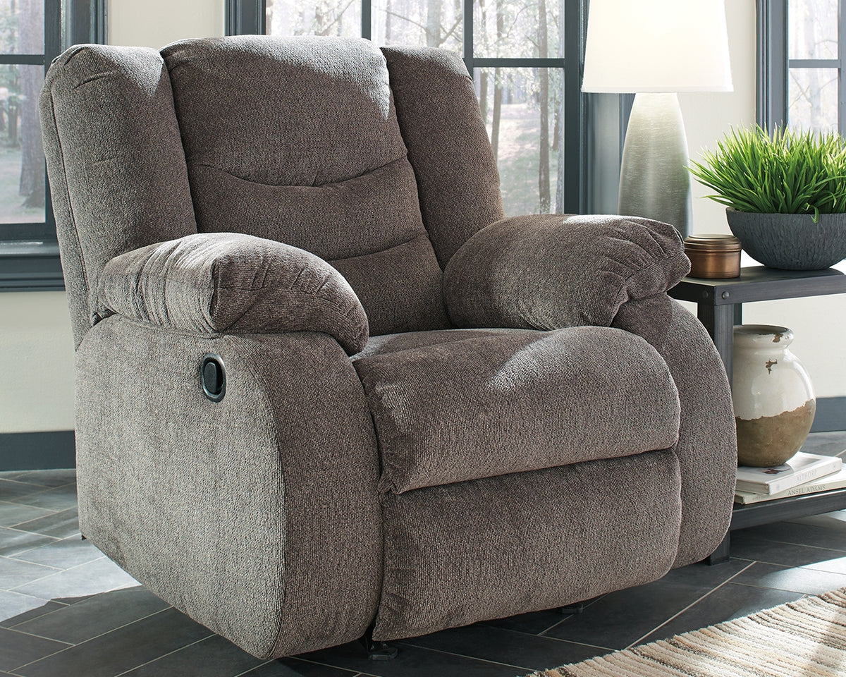 Hoover Furniture Outlet - Ashley Furniture - Tulen Recliner - Rocker Recliner / Gray - 9860625
