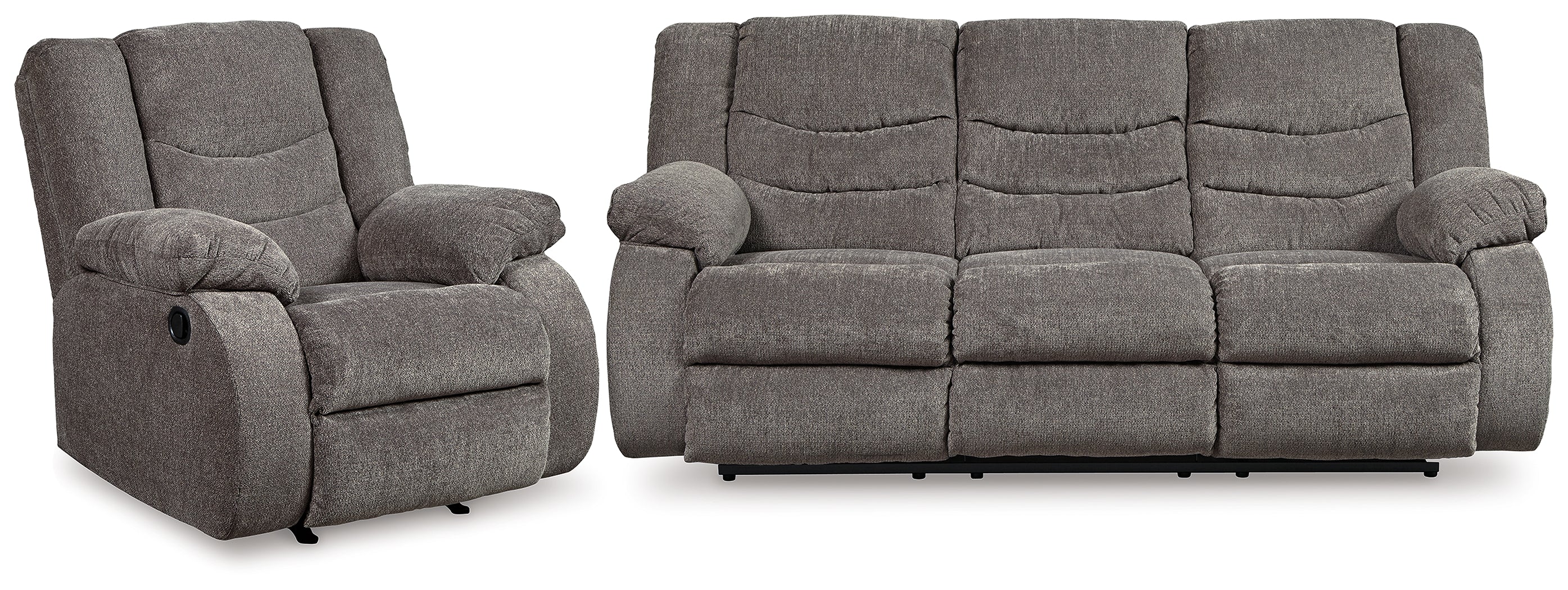 Hoover Furniture Outlet - Ashley Furniture - Tulen Reclining Sofa and Recliner - Reclining Sofa and Recliner - 98606U2