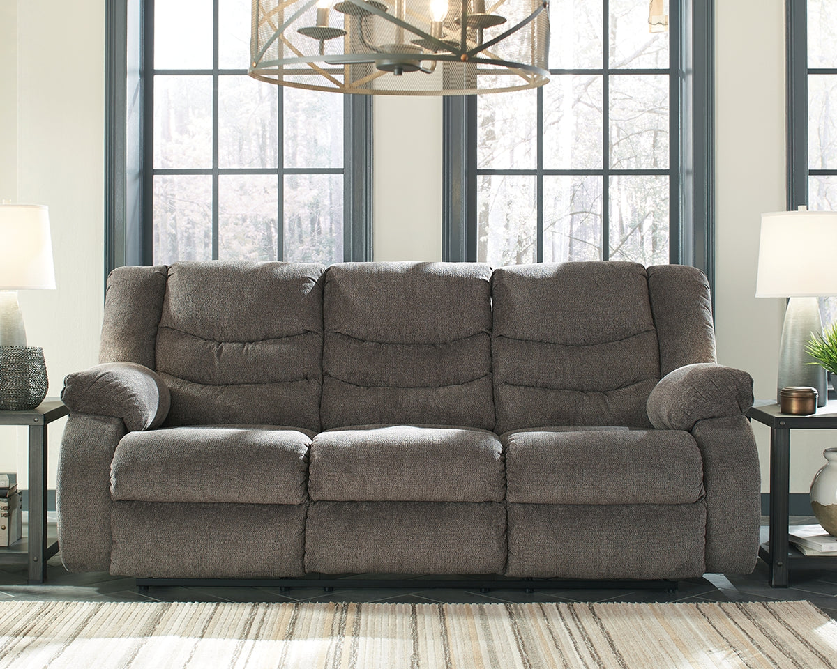 Hoover Furniture Outlet - Ashley Furniture - Tulen Reclining Sofa - Reclining Sofa / Gray - 9860688