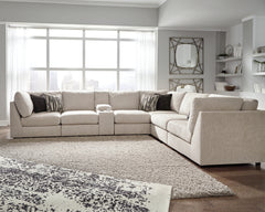 Hoover Furniture Outlet - Ashley Furniture - Kellway 7-Piece Sectional - 7-Piece Sectional / Bisque - 98707S5