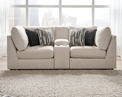 Hoover Furniture Outlet - Ashley Furniture - Kellway 3-Piece Sectional Loveseat - 3-Piece Sectional Loveseat / Bisque - 98707S8