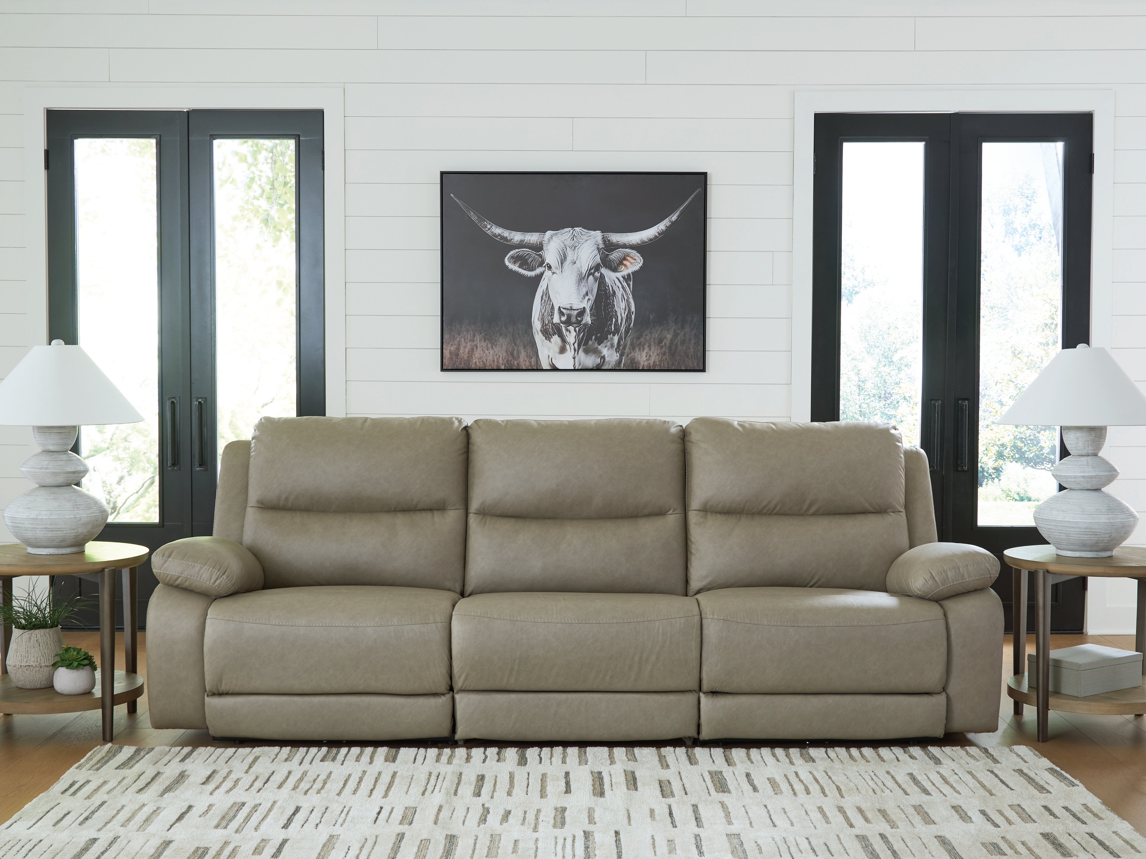 Hoover Furniture Outlet - Ashley Furniture - Narwhal Place 3-Piece Power Reclining Sectional - 3-Piece Power Reclining Sectional - PC99201S1