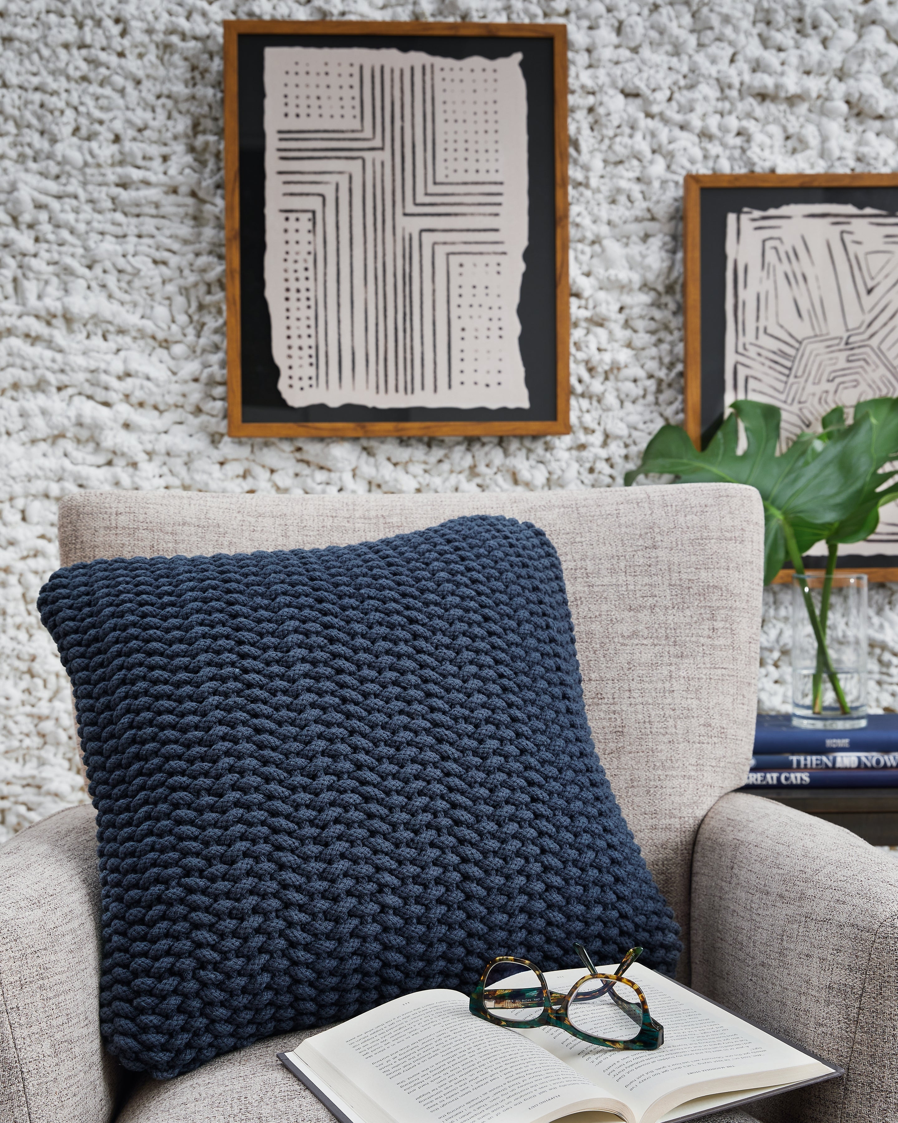 Hoover Furniture Outlet - Ashley Furniture - Renemore Pillow (Set of 4) - Pillow (4/CS) / Blue - A1000473