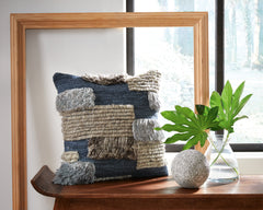 Hoover Furniture Outlet - Ashley Furniture - Gibbend Pillow - Pillow / Blue/Gray/White - A1000926P