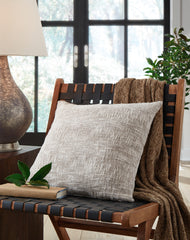 Hoover Furniture Outlet - Ashley Furniture - Carddon Pillow (Set of 4) - Pillow (4/CS) / Brown/White - A1000971