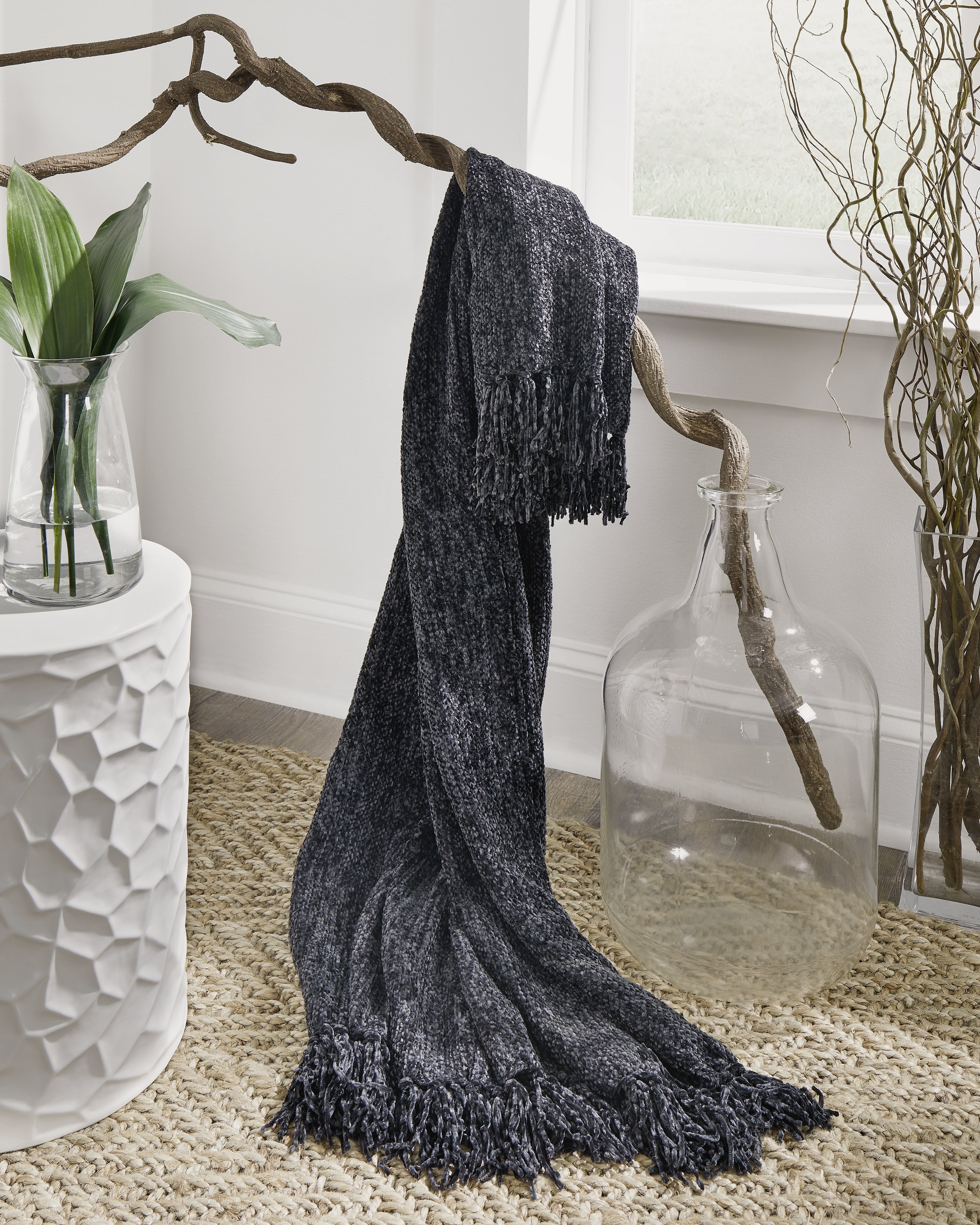 Hoover Furniture Outlet - Ashley Furniture - Tamish Throw (Set of 3) - Throw (3/CS) / Black - A1001027