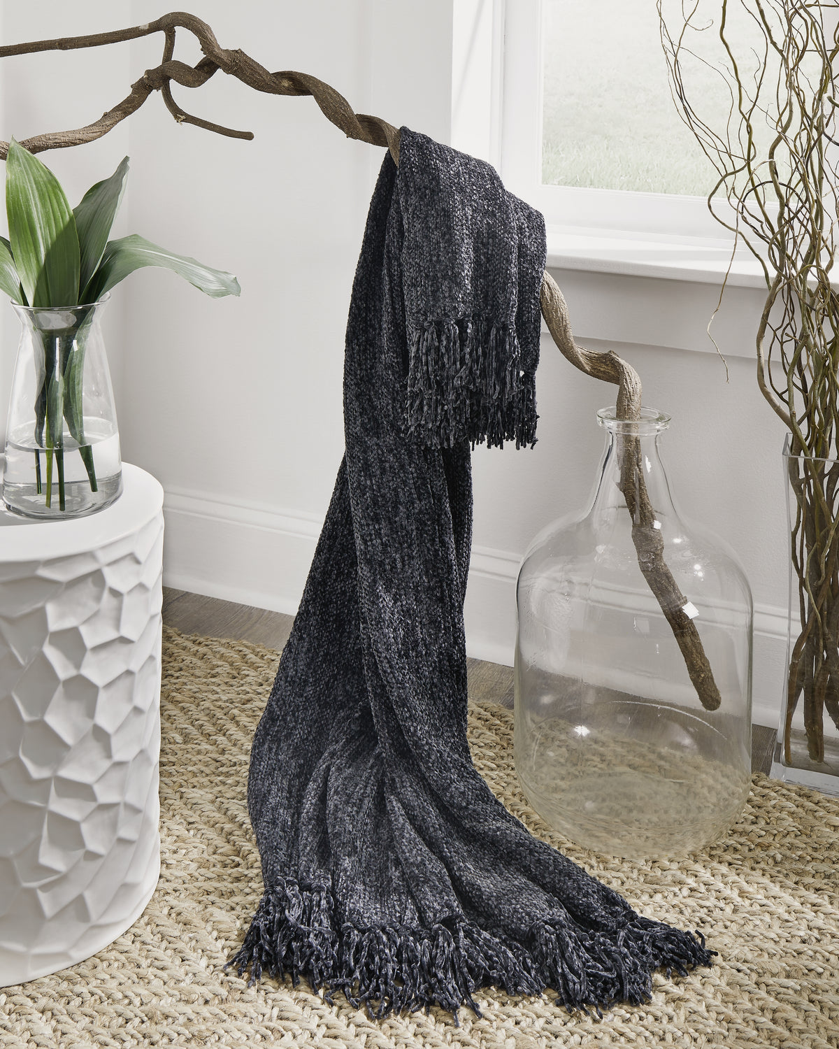 Hoover Furniture Outlet - Ashley Furniture - Tamish Throw (Set of 3) - Throw (3/CS) / Black - A1001027