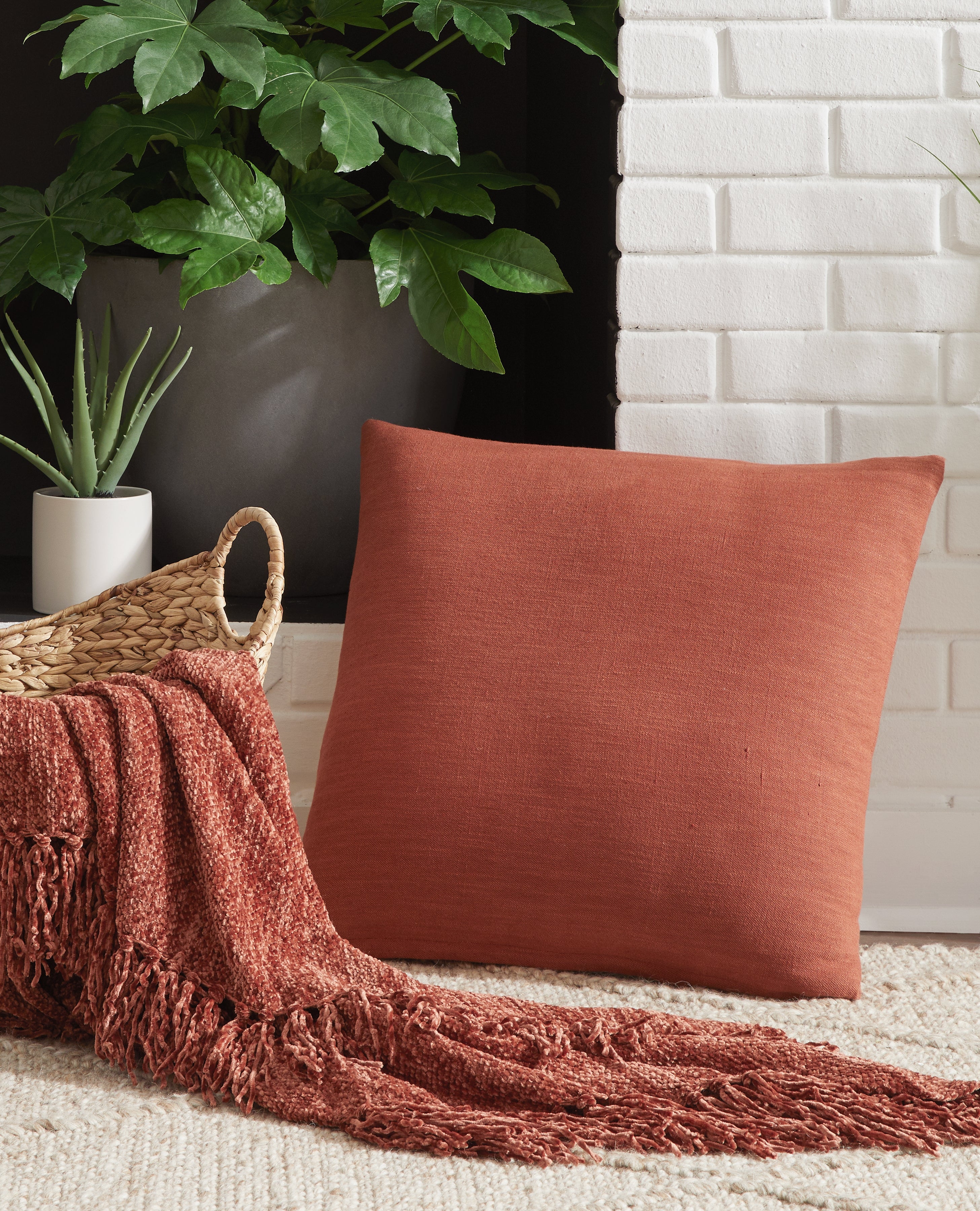 Hoover Furniture Outlet - Ashley Furniture - Thaneville Pillow - Pillow / Rust - A1001043P