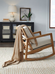 Hoover Furniture Outlet - Ashley Furniture - Anawood Throw (Set of 3) - Throw (3/CS) / Gold - A1001099