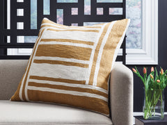 Hoover Furniture Outlet - Ashley Furniture - Darrman Pillow (Set of 4) - Pillow (4/CS) / Ochre/Ivory - A1001116