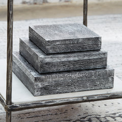 Hoover Furniture Outlet - Ashley Furniture - Keldy Box (Set of 3) - Box Set (3/CN) / Antique Pewter Finish - A2000491
