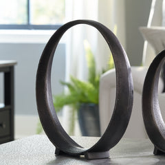 Hoover Furniture Outlet - Ashley Furniture - Ryandale Sculpture (Set of 2) - Sculpture (2/CS) / Antique Black - A2000498