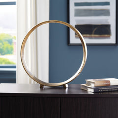 Hoover Furniture Outlet - Ashley Furniture - Ryandale Sculpture (Set of 2) - Sculpture (2/CS) / Antique Brass Finish - A2000500