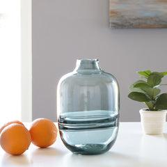 Hoover Furniture Outlet - Ashley Furniture - Lemmitt Vase - Vase / Teal - A2000540
