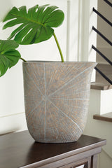Hoover Furniture Outlet - Ashley Furniture - Ardenley Vase (Set of 2) - Vase (2/CS) / Antique Gold Finish - A2000608