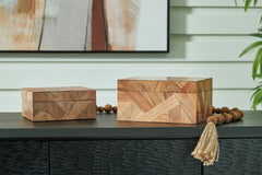 Hoover Furniture Outlet - Ashley Furniture - Antford Box (Set of 2) - Box Set (Set of 2) / Brown - A2000691