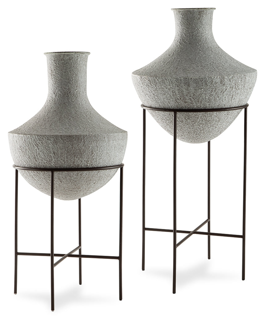 Hoover Furniture Outlet - Ashley Furniture - Estonbank Vase Set - Vase Set - A2000747A1