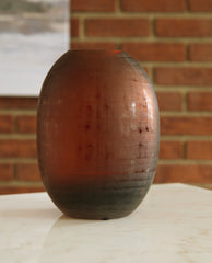 Hoover Furniture Outlet - Ashley Furniture - Embersen Vase (Set of 2) - Vase (2/CS) / Amber - A2900001