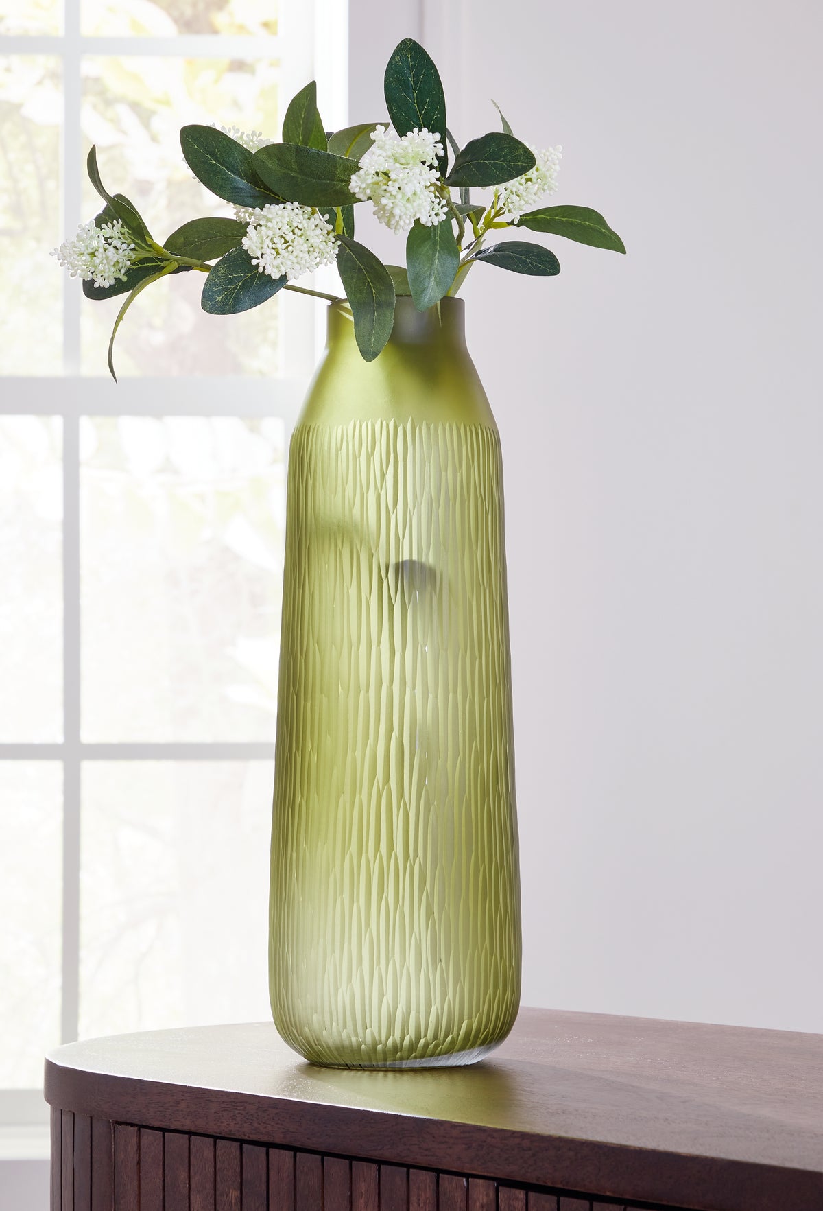 Hoover Furniture Outlet - Ashley Furniture - Scottyard Vase - Vase / Olive Green - A2900009