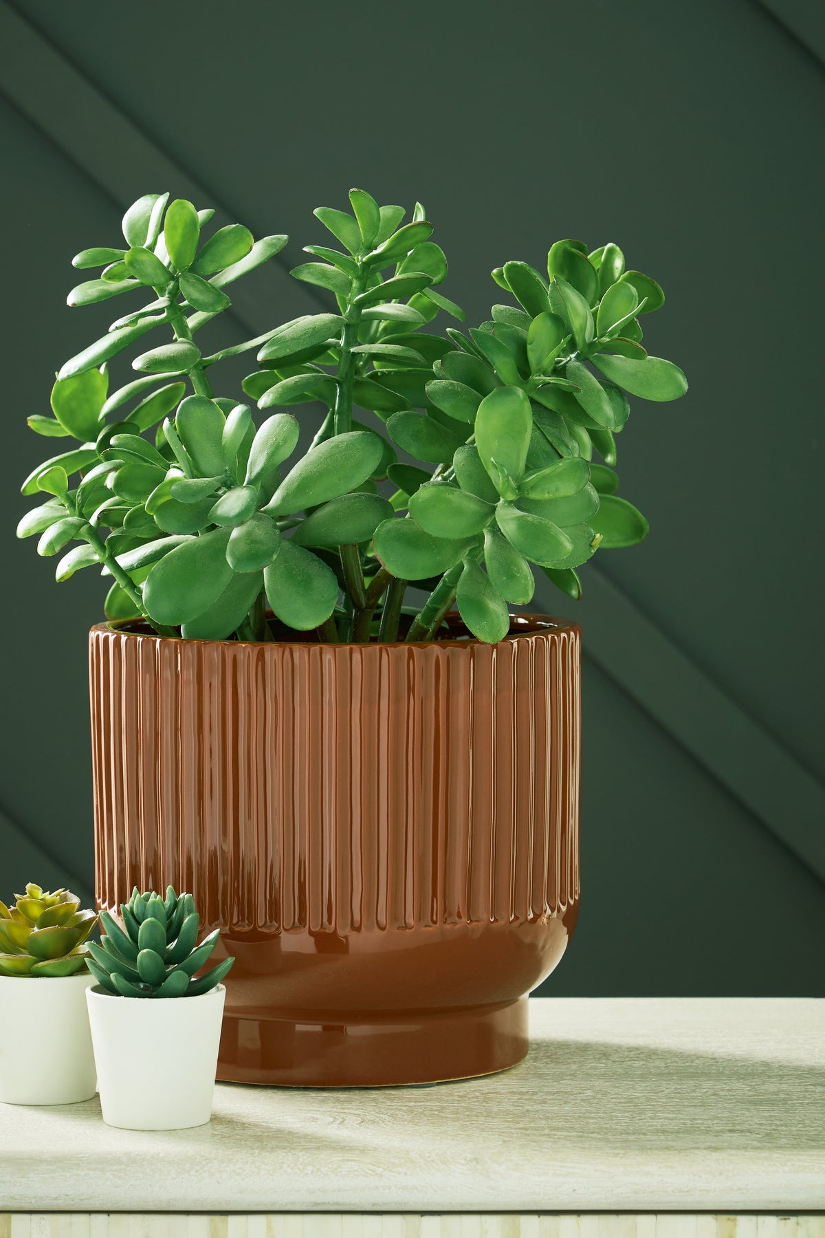 Hoover Furniture Outlet - Ashley Furniture - Avalyah Vase (Set of 2) - Vase (2/CS) / Burnt Umber - A2900021