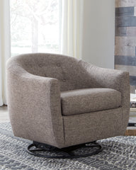 Hoover Furniture Outlet - Ashley Furniture - Upshur Accent Chair - Swivel Glider Accent Chair / Taupe - A3000003