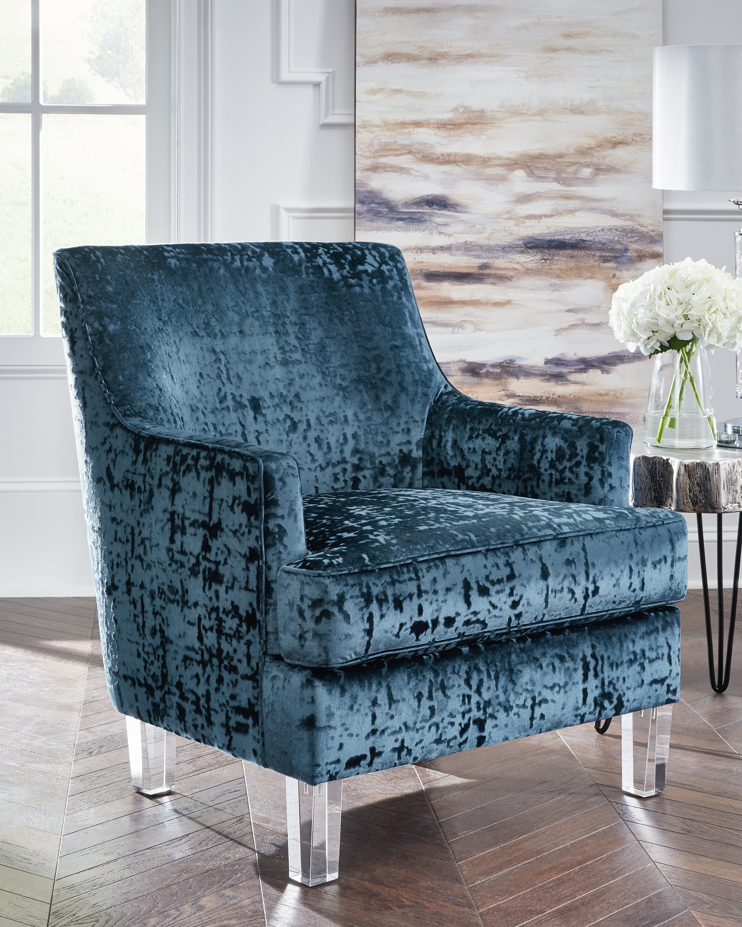 Hoover Furniture Outlet - Ashley Furniture - Gloriann Accent Chair - Accent Chair / Lagoon - A3000103