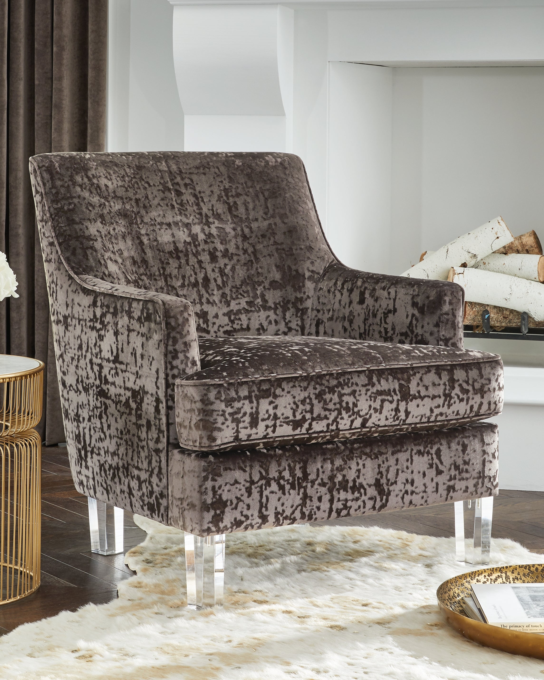 Hoover Furniture Outlet - Ashley Furniture - Gloriann Accent Chair - Accent Chair / Charcoal - A3000106
