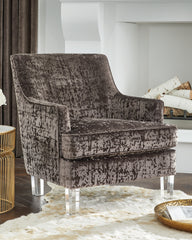 Hoover Furniture Outlet - Ashley Furniture - Gloriann Accent Chair - Accent Chair / Charcoal - A3000106