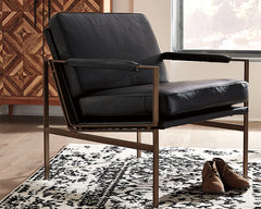 Hoover Furniture Outlet - Ashley Furniture - Puckman Accent Chair - Accent Chair / Black - A3000192