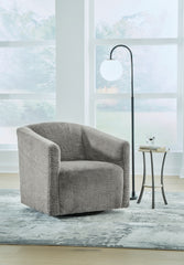 Hoover Furniture Outlet - Ashley Furniture - Bramner Accent Chair - Swivel Accent Chair / Charcoal - A3000330