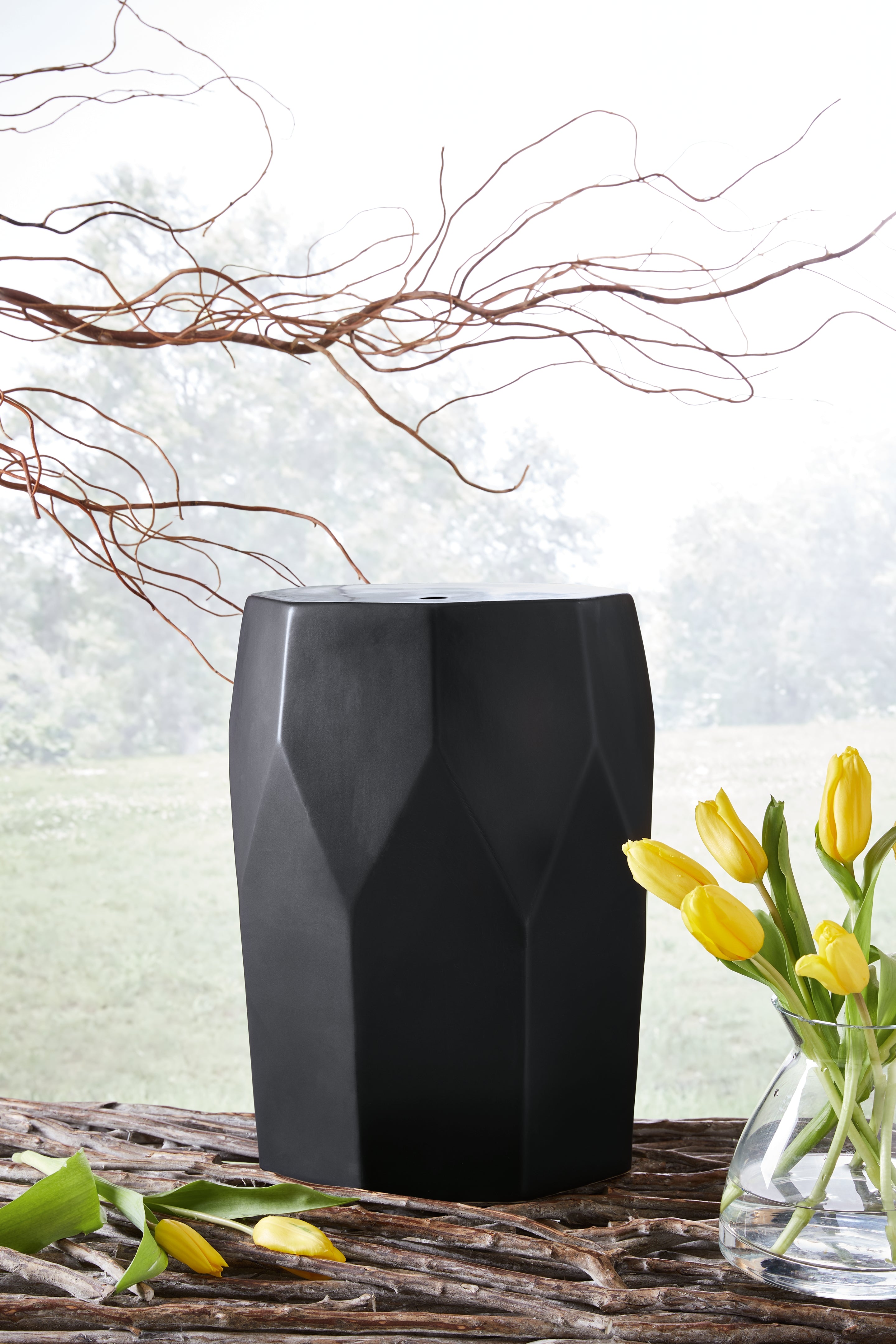 Hoover Furniture Outlet - Ashley Furniture - Rhysworth Stool - Stool / Black - A3000632