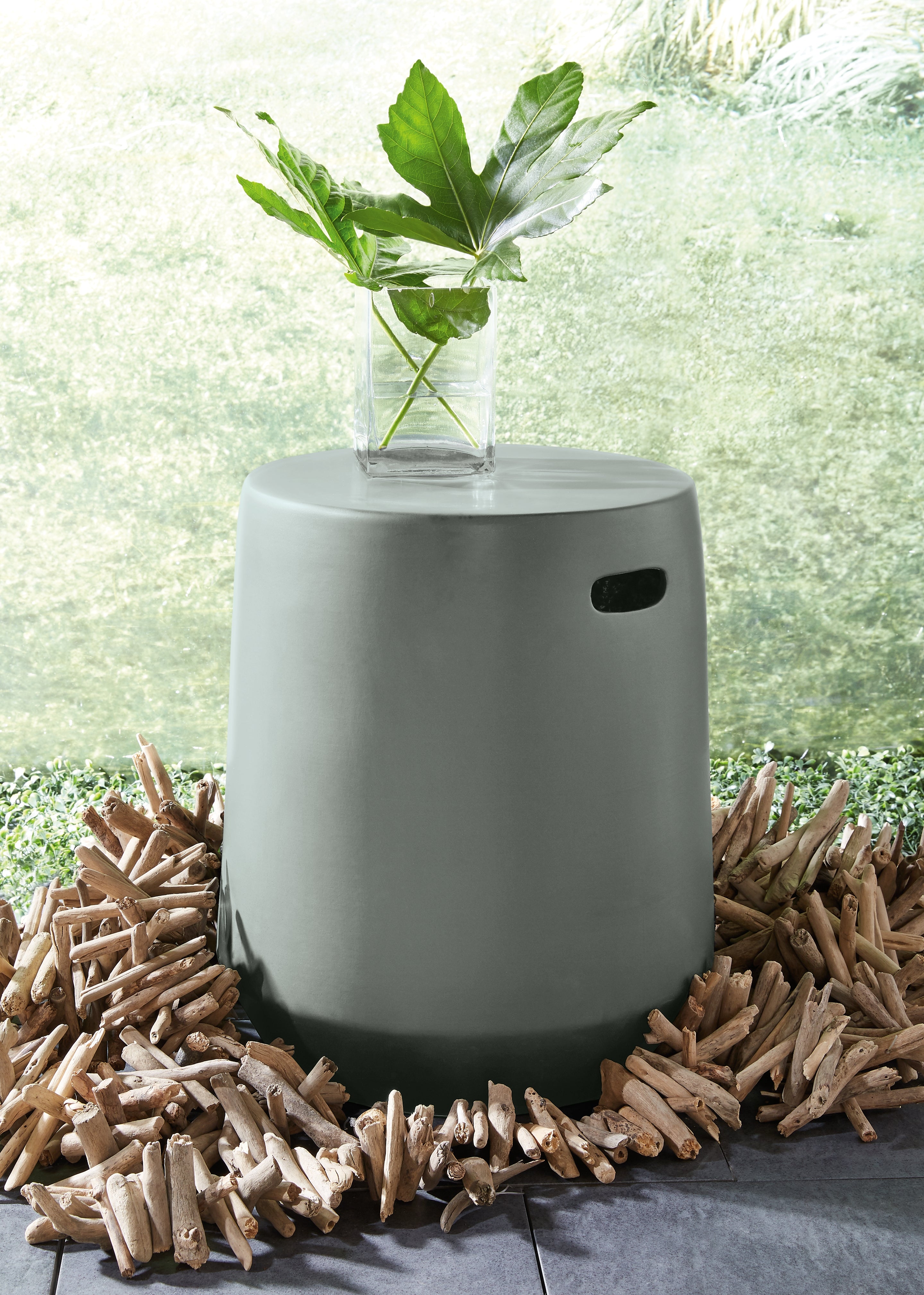 Hoover Furniture Outlet - Ashley Furniture - Kalmunds Stool - Stool / Gray - A3000634