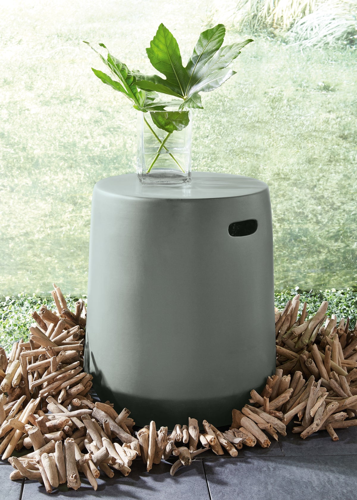 Hoover Furniture Outlet - Ashley Furniture - Kalmunds Stool - Stool / Gray - A3000634