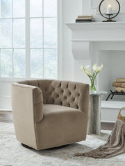 Hoover Furniture Outlet - Ashley Furniture - Hayesler Swivel Accent Chair - Swivel Accent Chair / Cocoa - A3000661