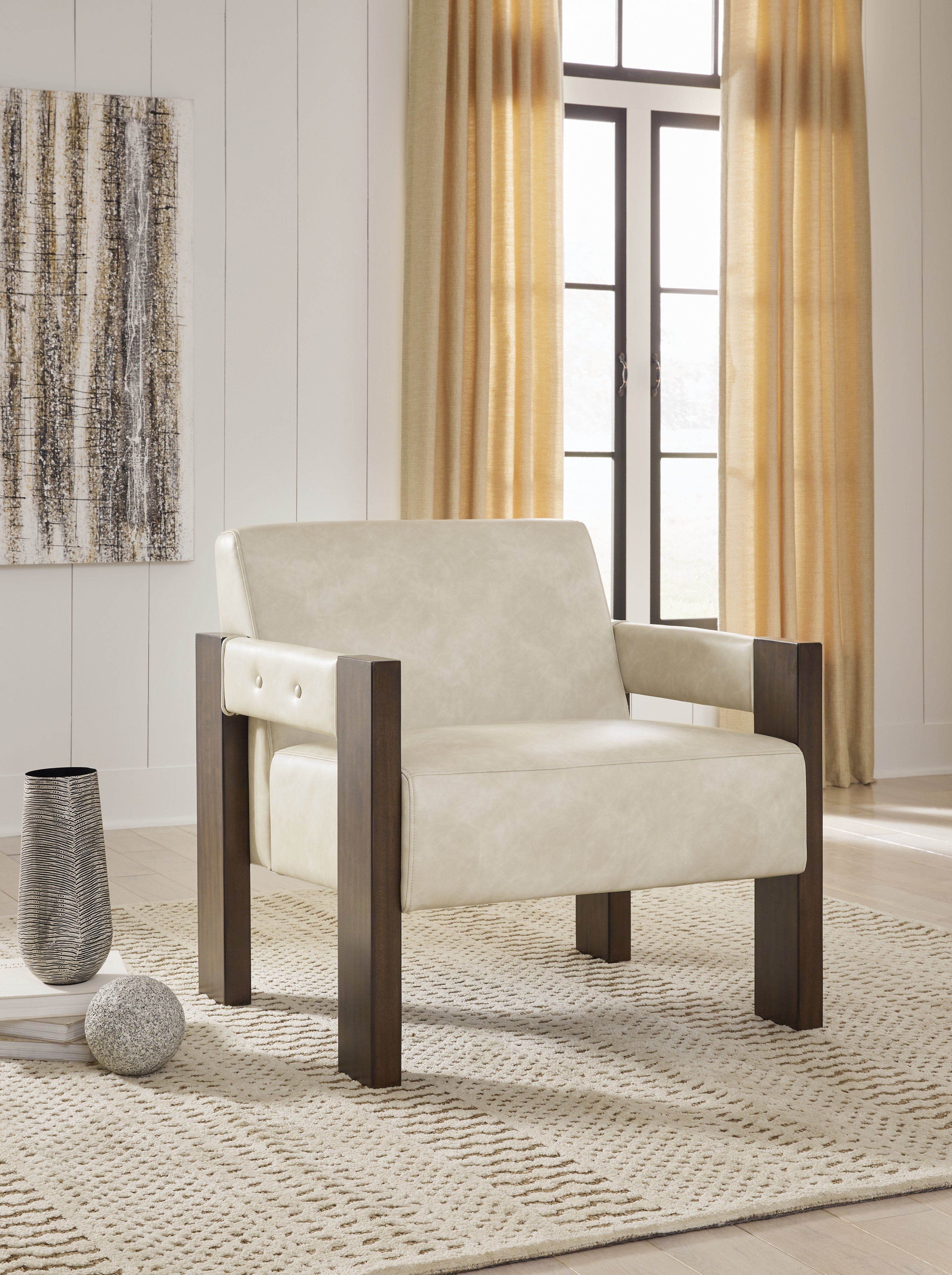 Hoover Furniture Outlet - Ashley Furniture - Adlanlock Accent Chair - Accent Chair / Bone - A3000694