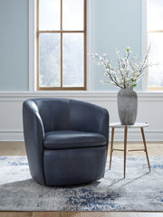 Hoover Furniture Outlet - Ashley Furniture - Kierreys Swivel Accent Chair - Swivel Accent Chair / Ocean - A3000701