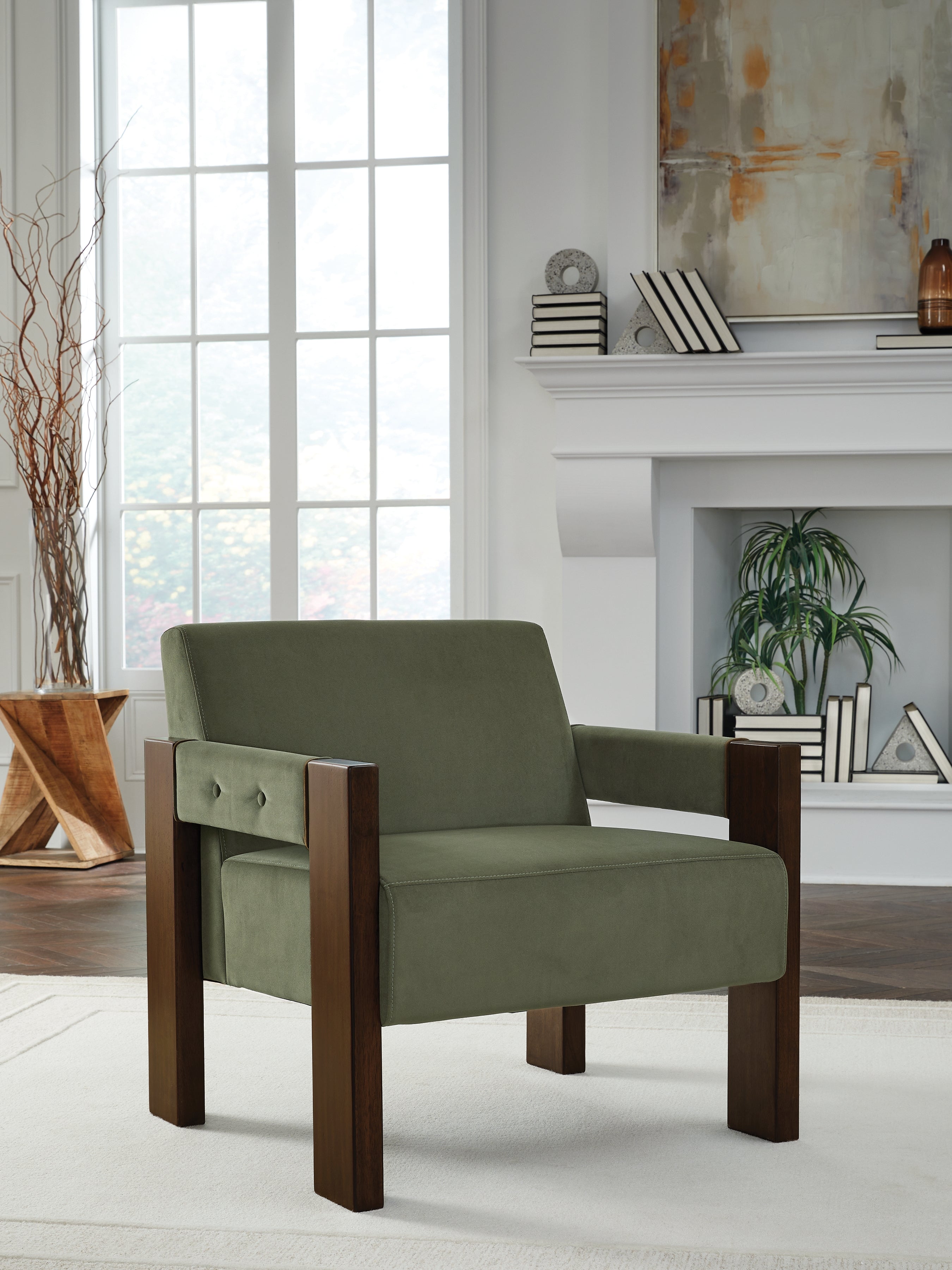 Hoover Furniture Outlet - Ashley Furniture - Adlanlock Accent Chair - Accent Chair / Olive - A3000740