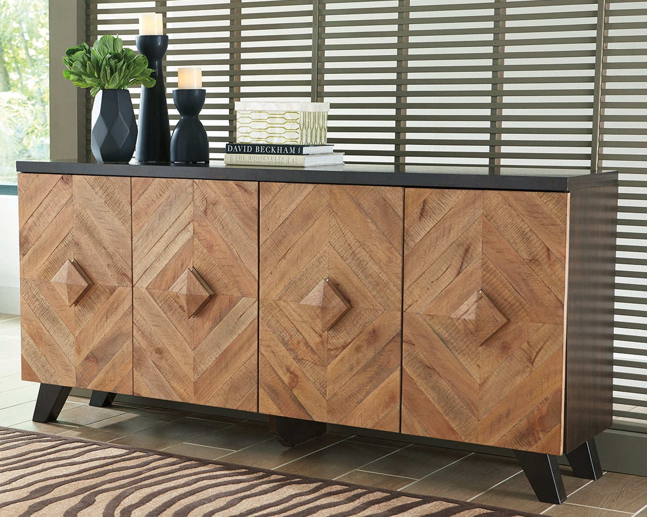 Hoover Furniture Outlet - Ashley Furniture - Robin Ridge Accent Cabinet - Accent Cabinet / Two-tone Brown - A4000031