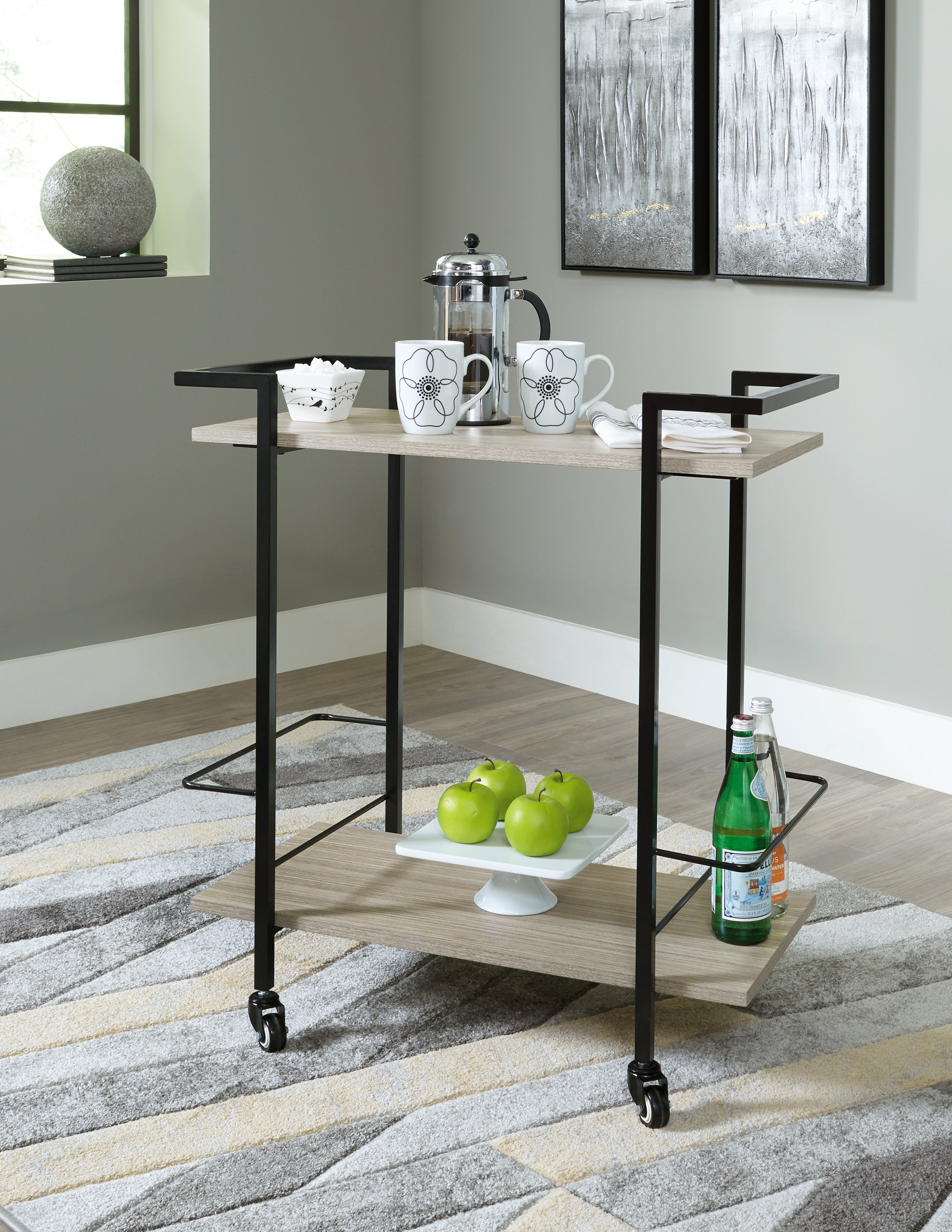 Hoover Furniture Outlet - Ashley Furniture - Waylowe Bar Cart - Bar Cart - A4000389